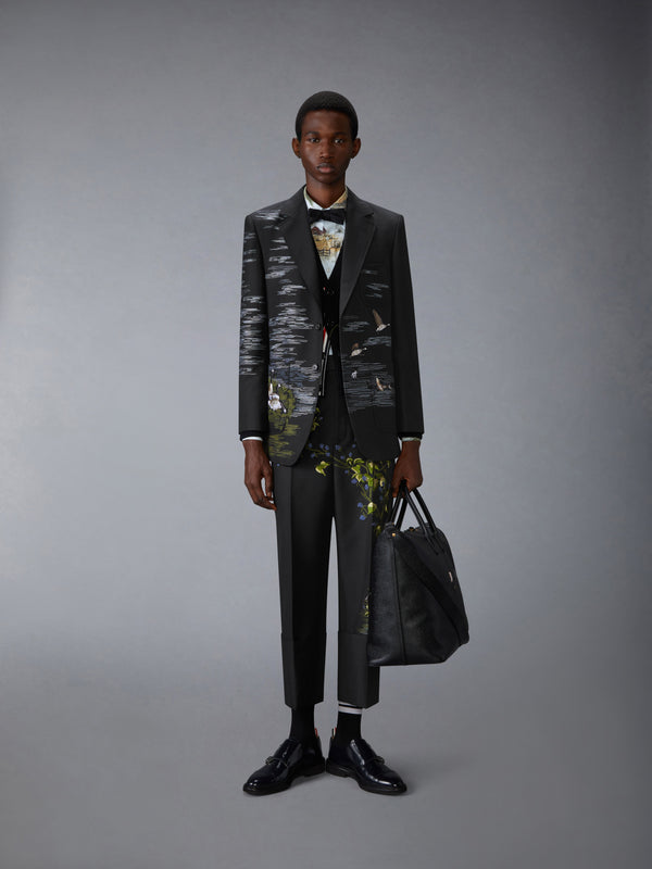 GOOSE SCENIC SATIN STITCH AND EMBROIDERY SPORTCOAT - image 3
