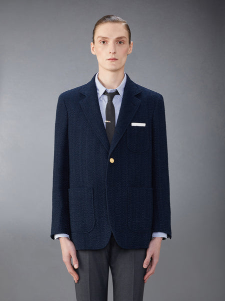 TWEED UNSTRUCTURED SACK SPORT COAT NAVY