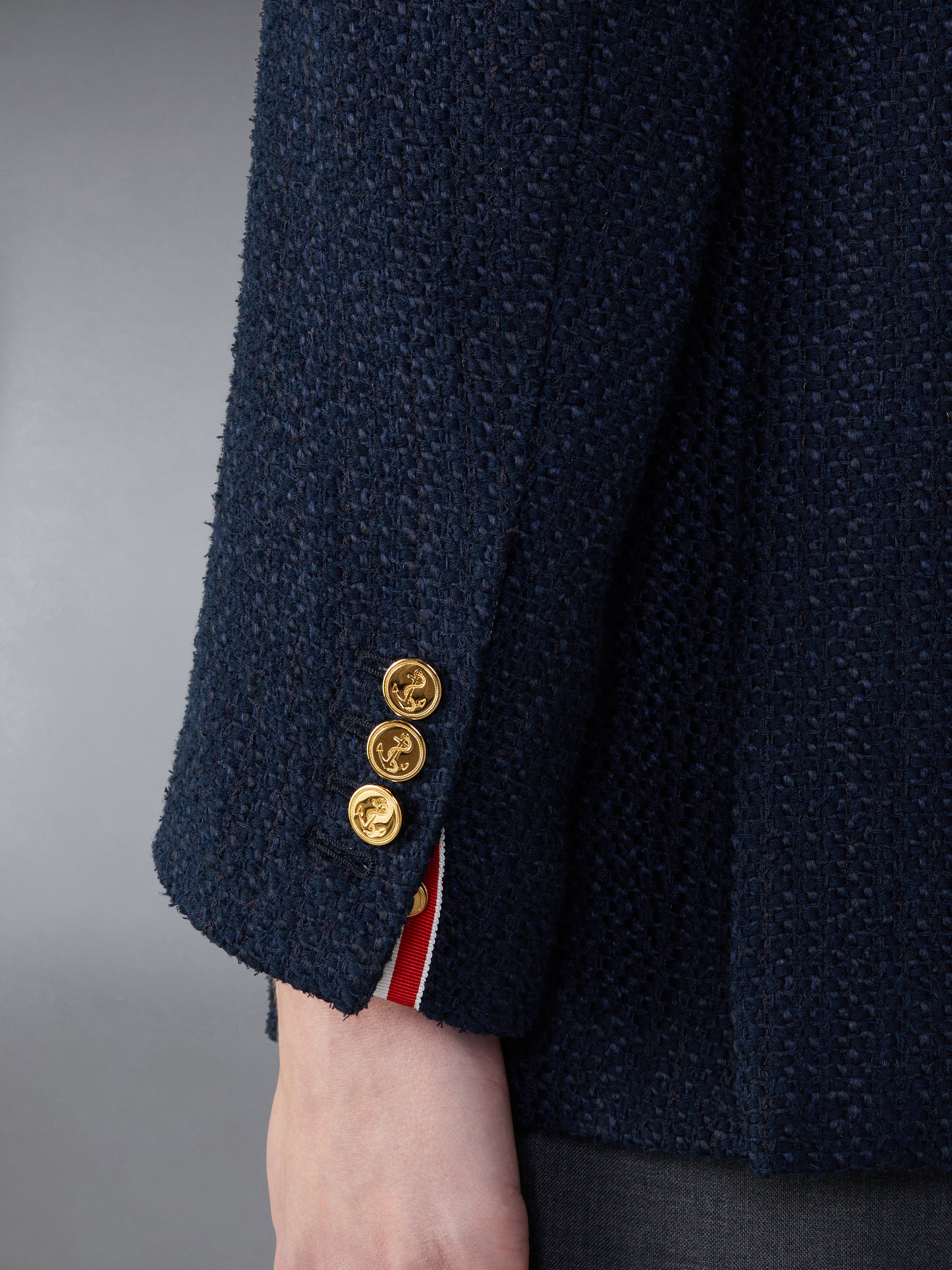 Thom Browne 濃紺色ボタン付きニットジャケット Thom Browne 濃紺色