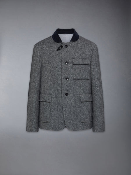 SOLID DONEGAL TWEED FISHERMAN SHAWL SPORTCOAT
