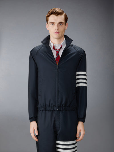 SHINY RIPSTOP RAGLAN 4-BAR TRACK JACKET