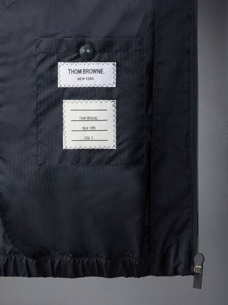 シャイニー リップ ストップ ラグラン 4-BAR トラックジャケット ネイビー