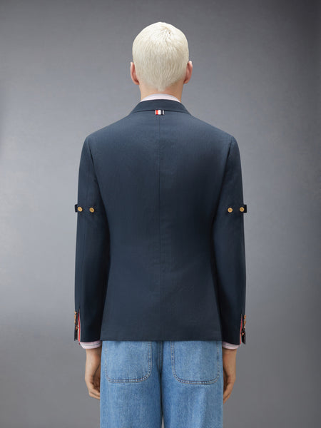 UNIVERSITY STRIPE UNCONSTRUCTED SPORTCOAT NAVY