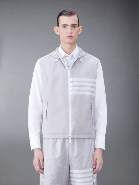 ULTRALIGHT RIPSTOP 4-BAR HOODED VEST LT GREY