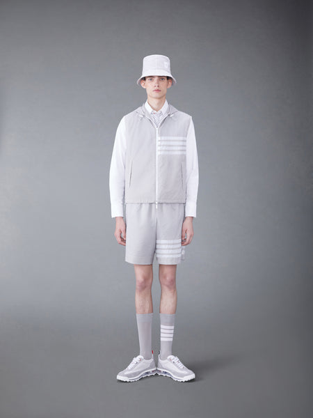 ULTRALIGHT RIPSTOP 4-BAR HOODED VEST LT GREY