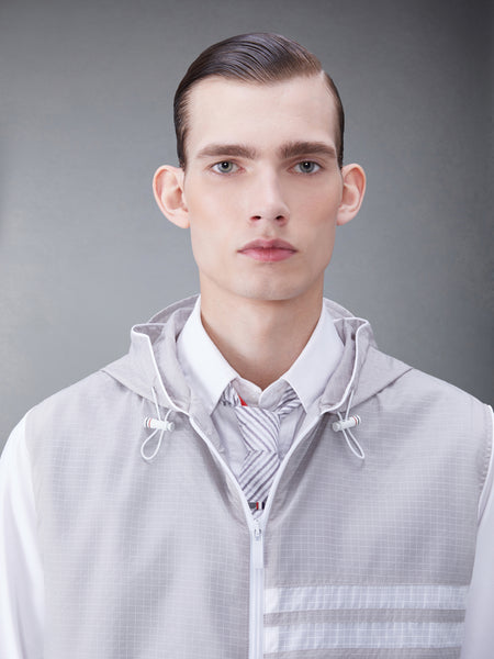 ULTRALIGHT RIPSTOP 4-BAR HOODED VEST LT GREY