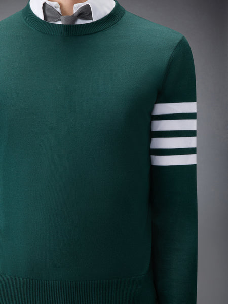 FINE MERINO WOOL 4-BAR PULLOVER ダーク グリーン