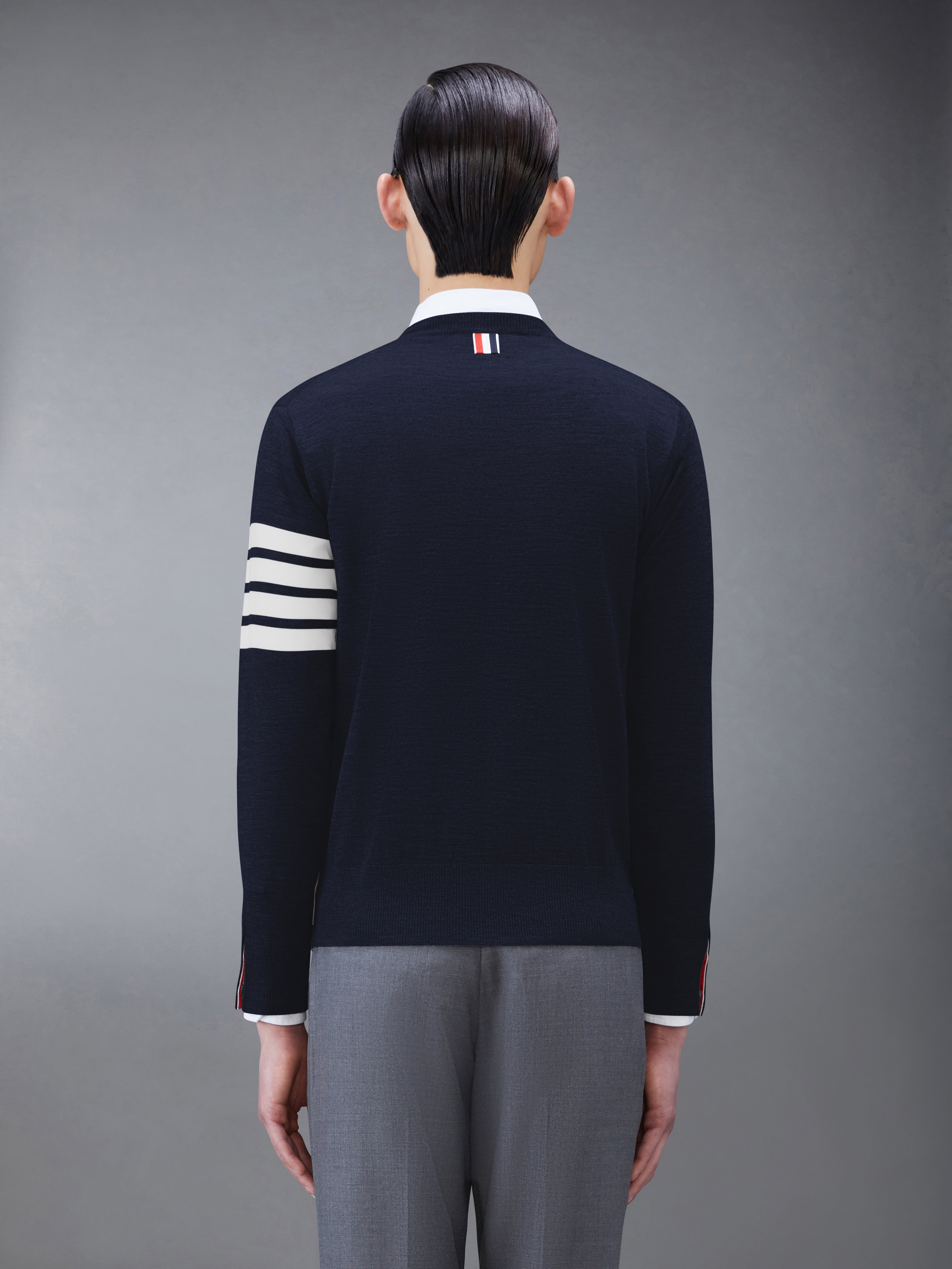 【送料&関税込】Thom Browne Virgin Wool 4bar Pullover Wool 4 Bar Pullover | Thom Browne