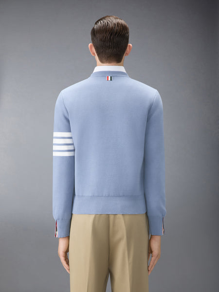 FINE MERINO WOOL 4-BAR PULLOVER ライト ブルー