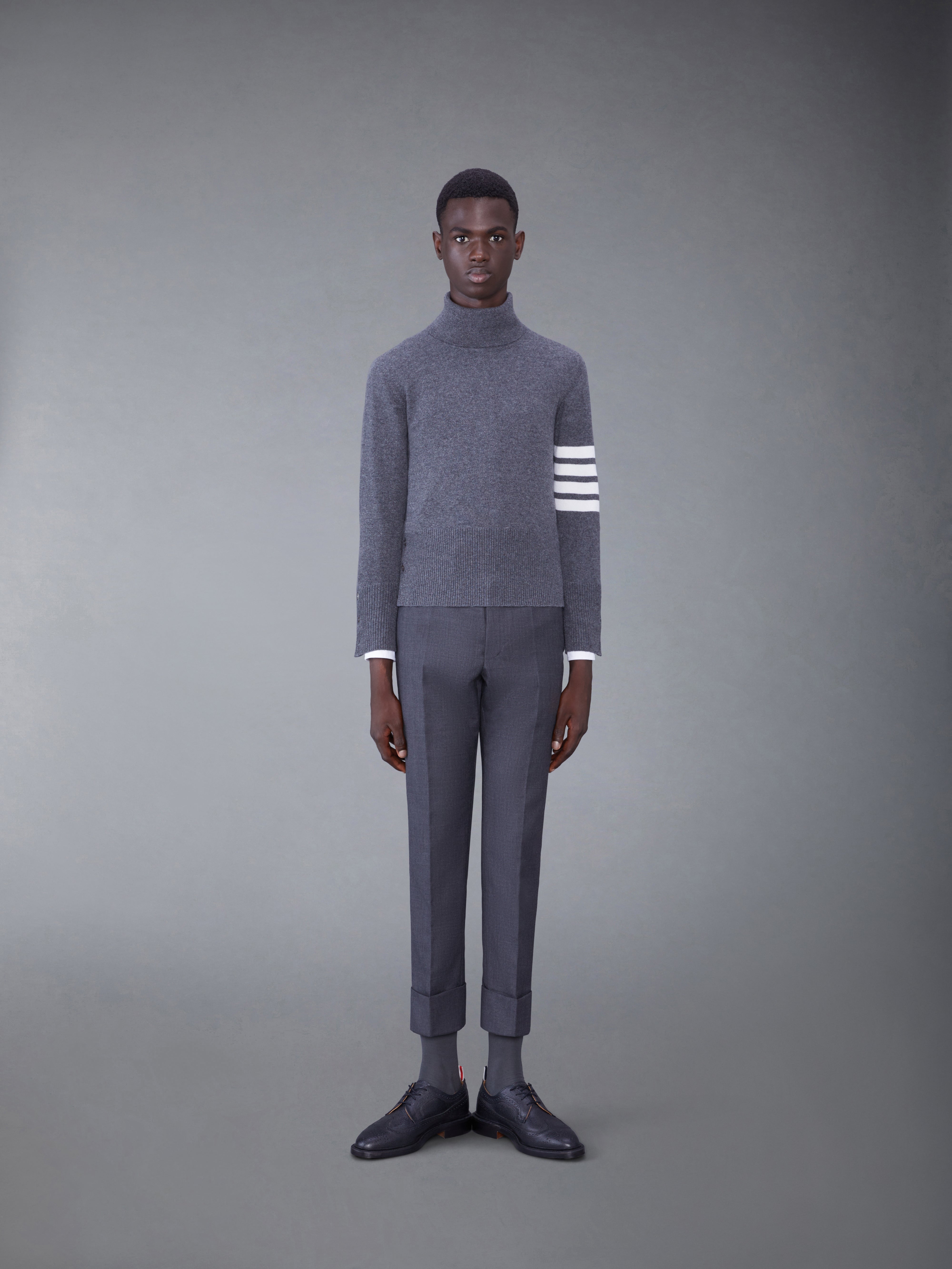 Thom Browne｜JUMPERS (WOOL CASHMERE 4-BAR UTILTY JACKET Wool Cashmere 4 Bar Utility Jacket | Thom Browne