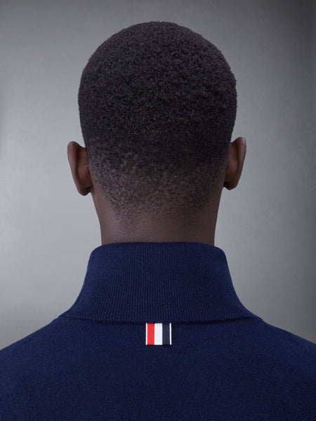 カシミア 4BAR クラシック タートルネック ネイビー