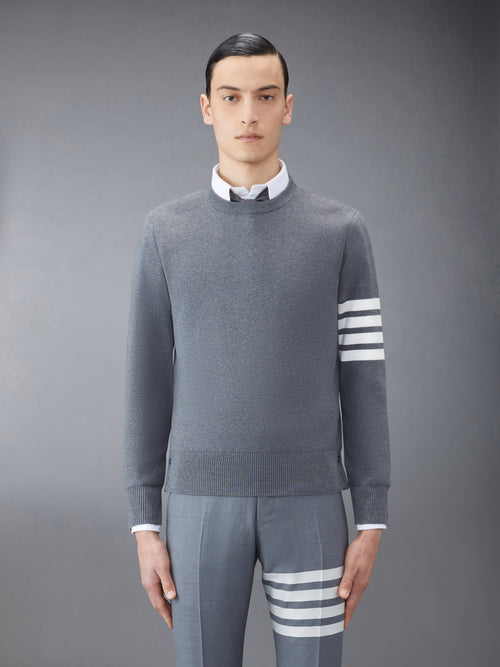 Cotton Crepe 4 Bar Pullover | Thom Browne