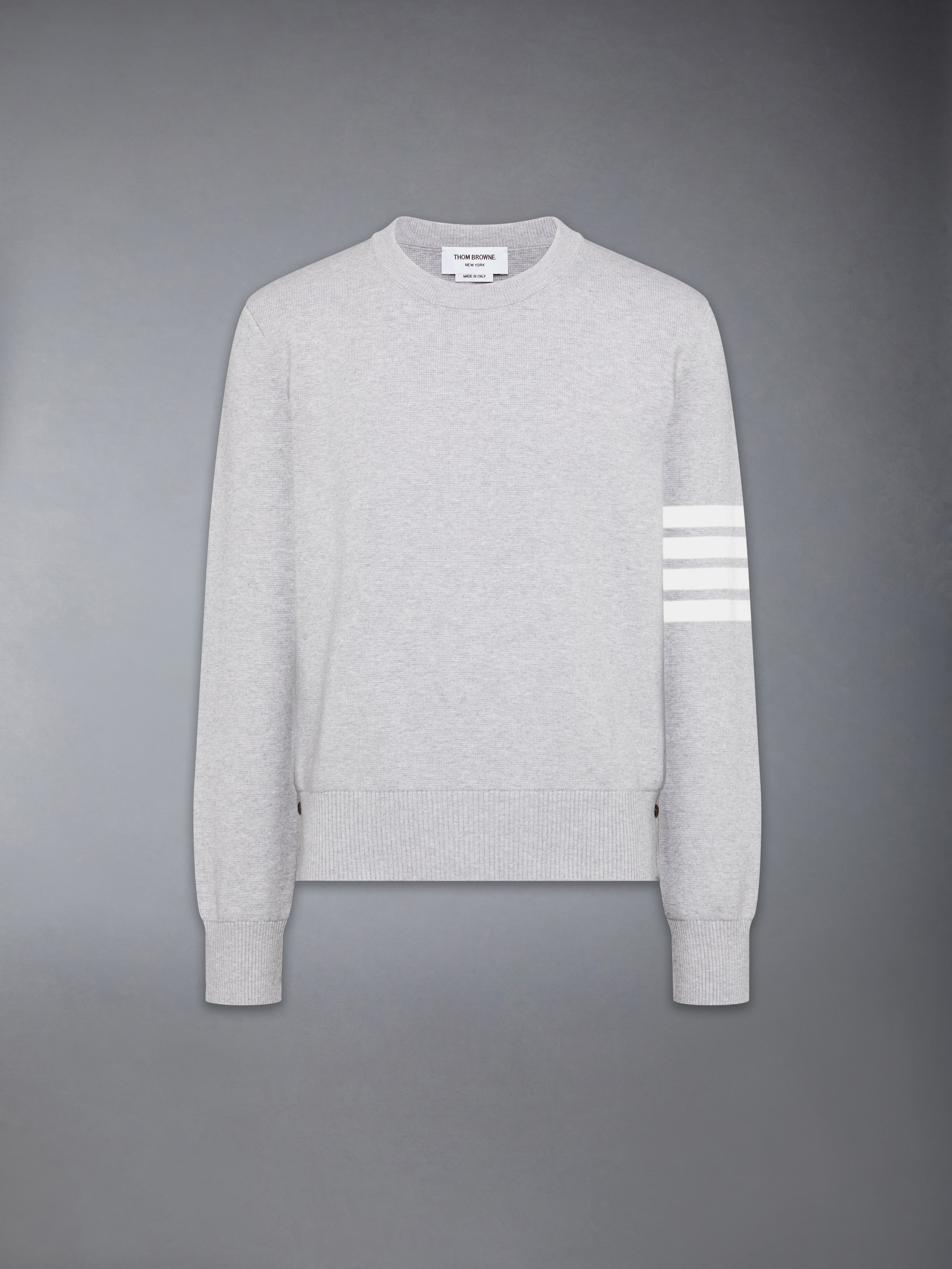 Cotton Crepe 4-Bar Pullover | Thom Browne