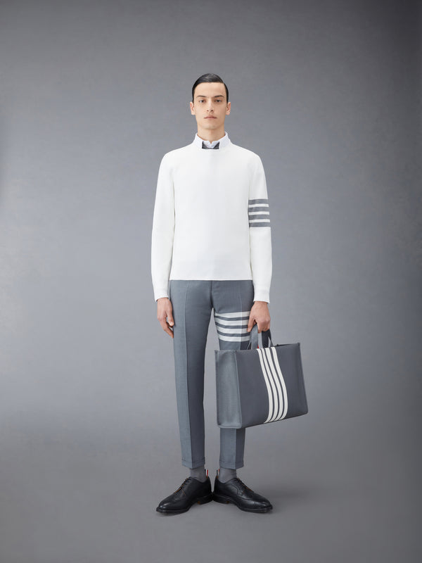 톰브라운 코튼 크레이프 4-바 풀오버 MKA202A-00219-100