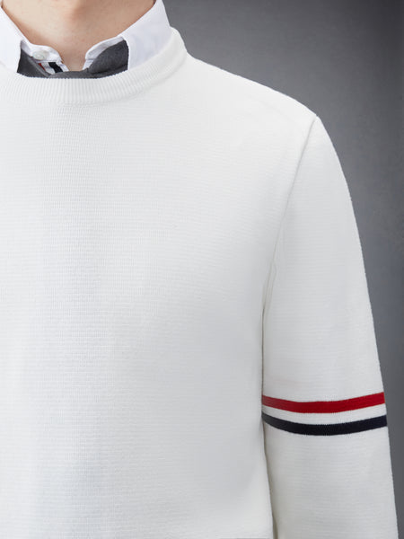 COTTON MILANO STITCH STRIPE PULLOVER
