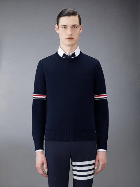 COTTON MILANO STITCH STRIPE PULLOVER