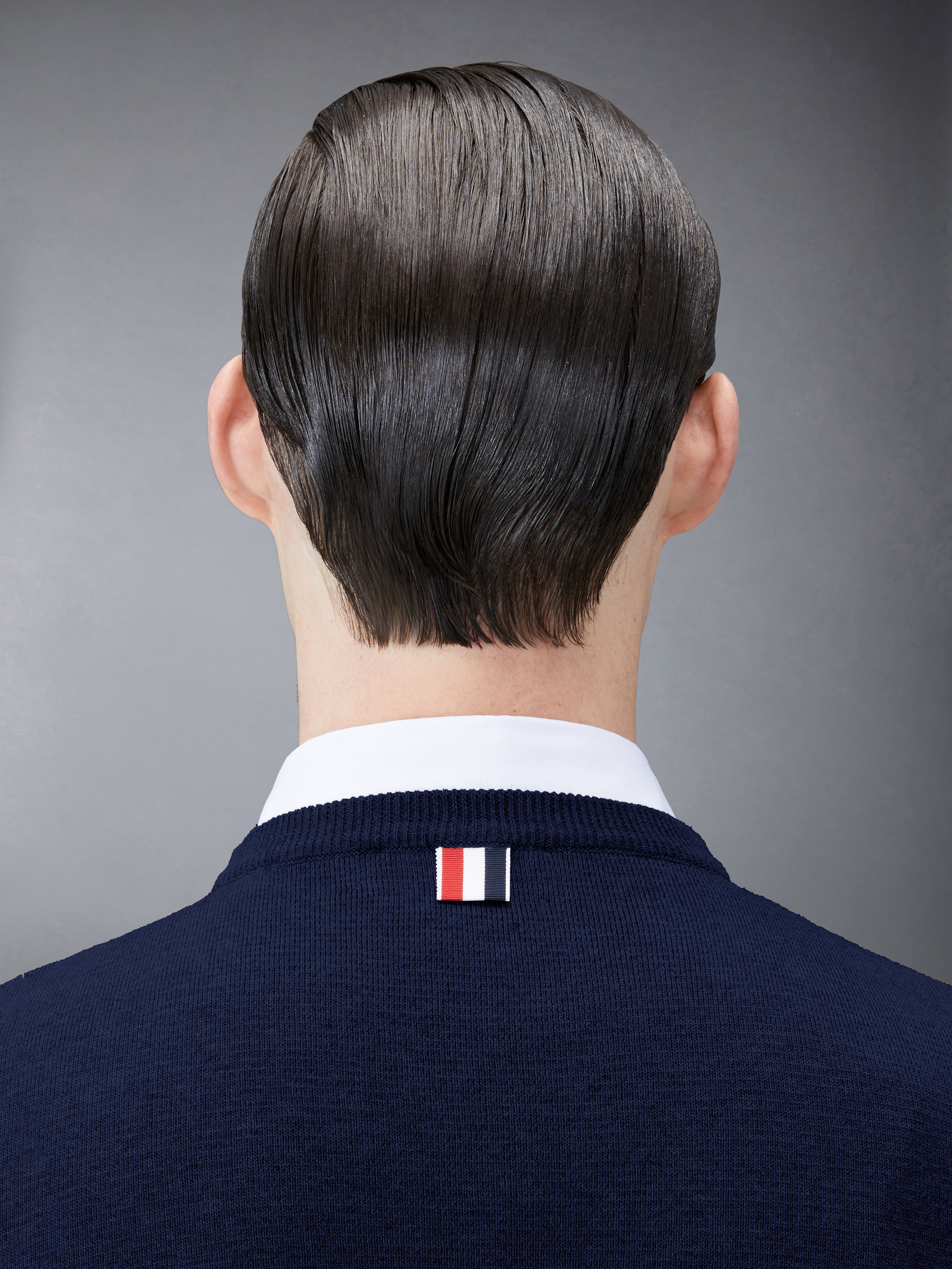スウェット・トレーナー Thom Browne Felpa Con Intarsio Tricolore Thom Browne logo-patch zip-up Hoodie | Blue | FARFETCH