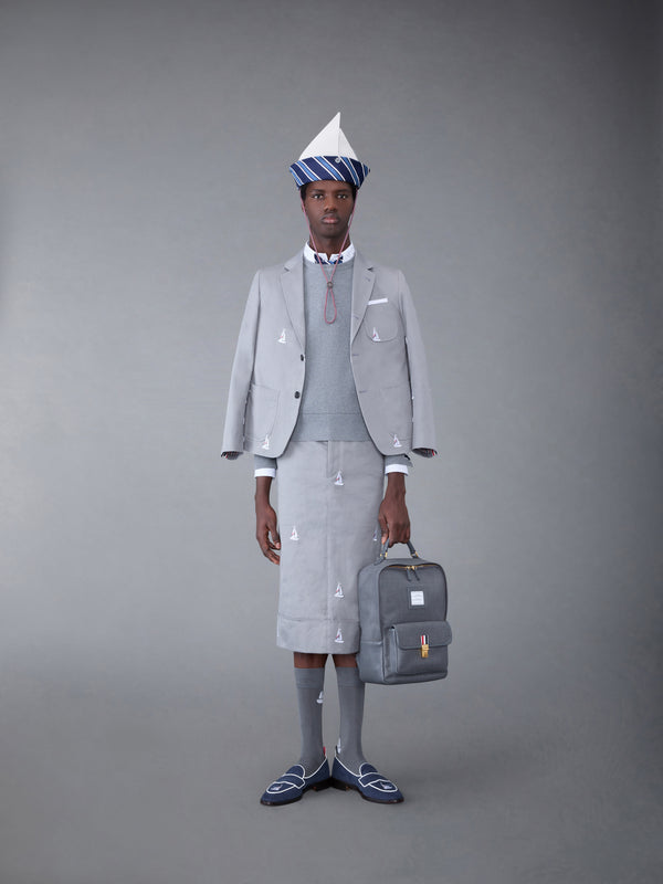 Textured Cotton Stripe Crew Neck Pullover - image 3