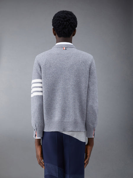 Merino Jersey 4-Bar Crew Neck Pullover LT GREY