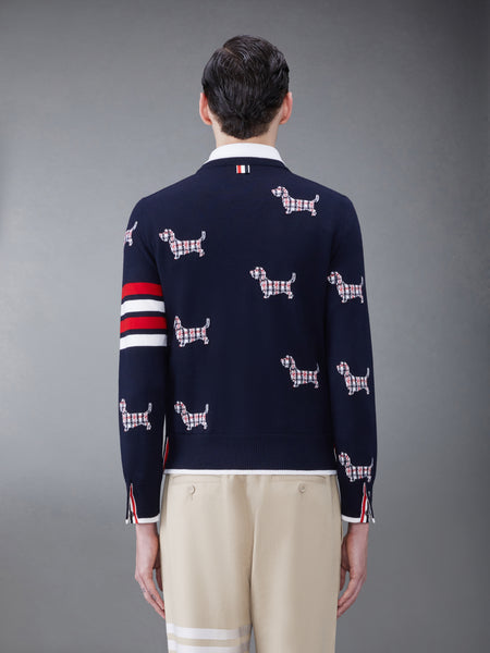 WOOL 4-BAR RELAXED HECTOR PULLOVER NAVY