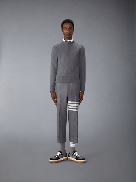 COTTON MILANO STITCH PULLOVER MED GREY