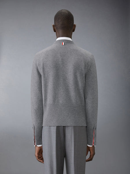 HOLIDAY SCENERY MERINO WOOL CREW NECK PULLOVER LT GREY