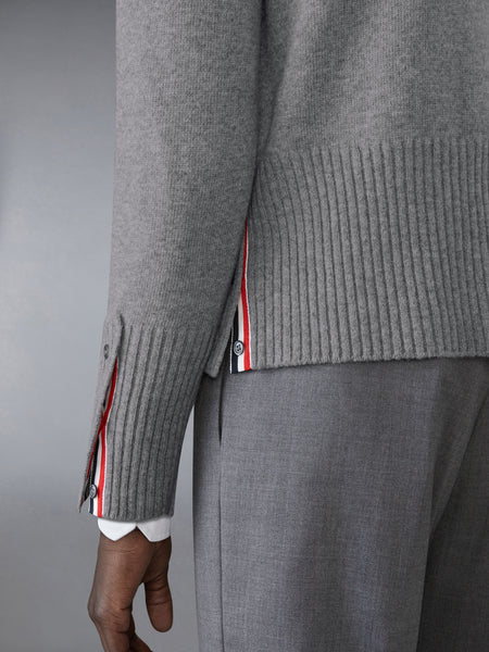 HOLIDAY SCENERY MERINO WOOL CREW NECK PULLOVER LT GREY