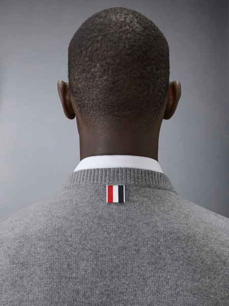 HOLIDAY SCENERY MERINO WOOL CREW NECK PULLOVER LT GREY