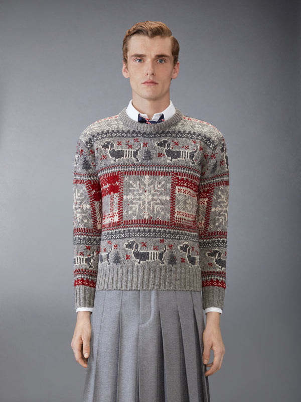 HOLIDAY HECTOR MOHAIR TWEED CREW NECK PULLOVER - image 1