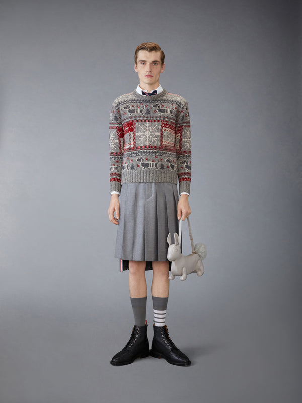 HOLIDAY HECTOR MOHAIR TWEED CREW NECK PULLOVER - image 3