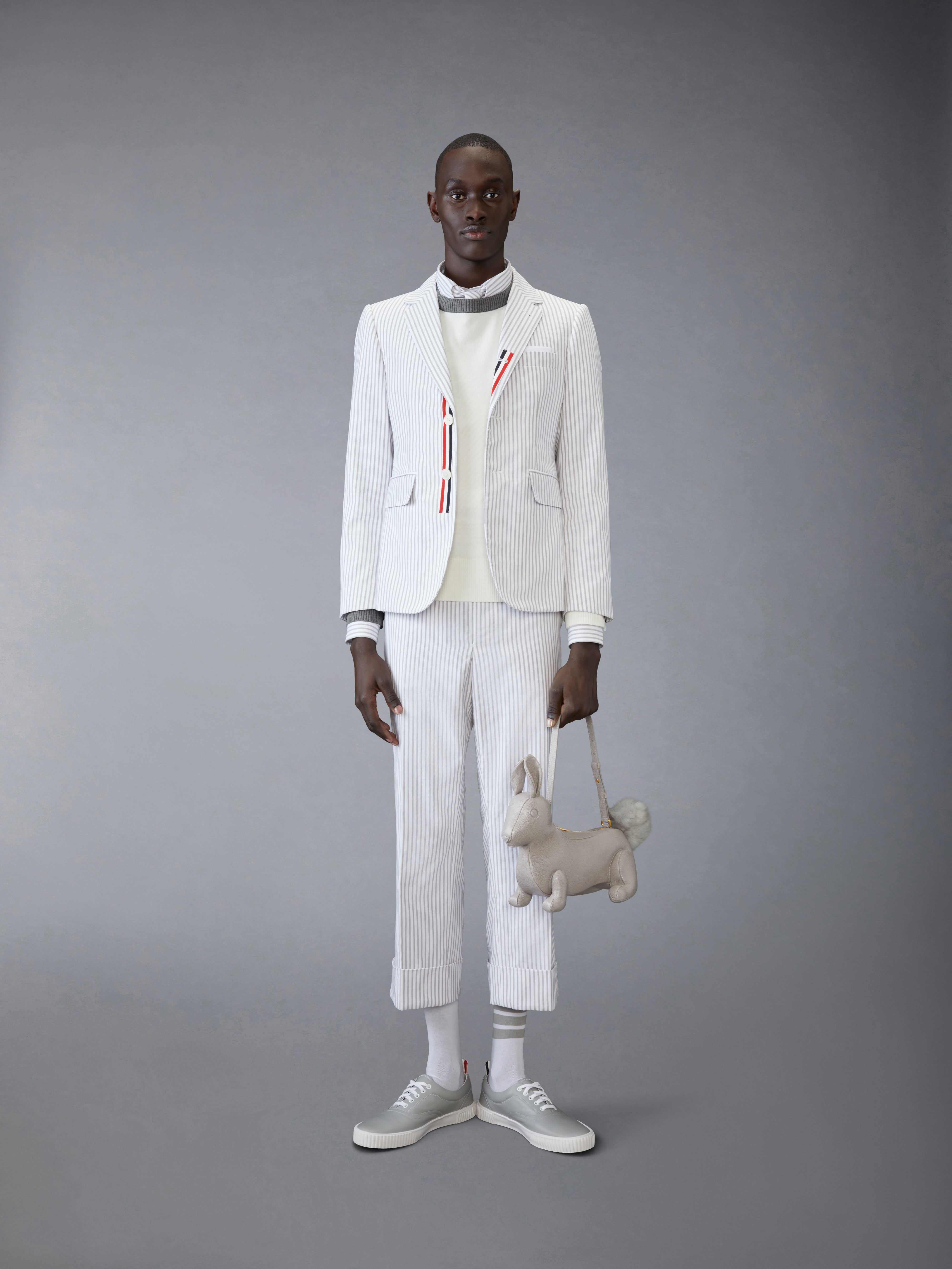 【極美品】THOM BROWNE コットンツイル　4BAR 極美品】THOM BROWNE コットンツイル 4BAR