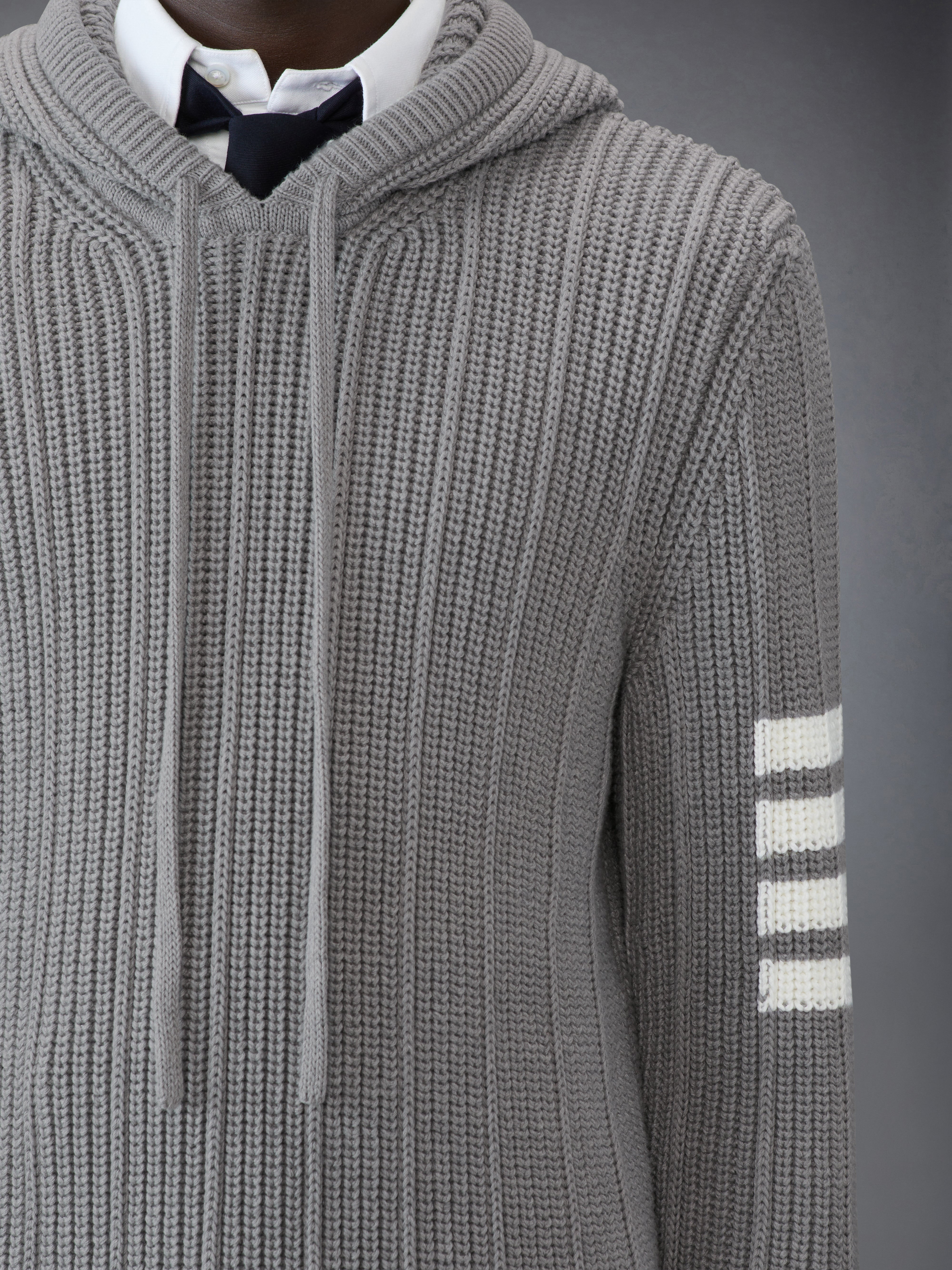 スウェット・トレーナー THOM BROWNE COTTON HOODIE PULLOVER Thom Browne - 4-Bar cotton hoodie Thom Browne