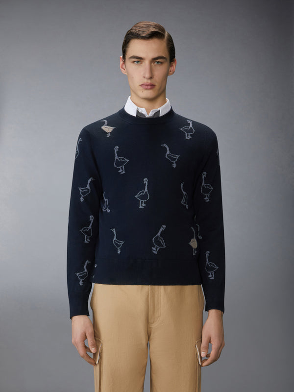 GEESE INTARSIA MERINO WOOL RELAXED FIT PULLOVER - image 1