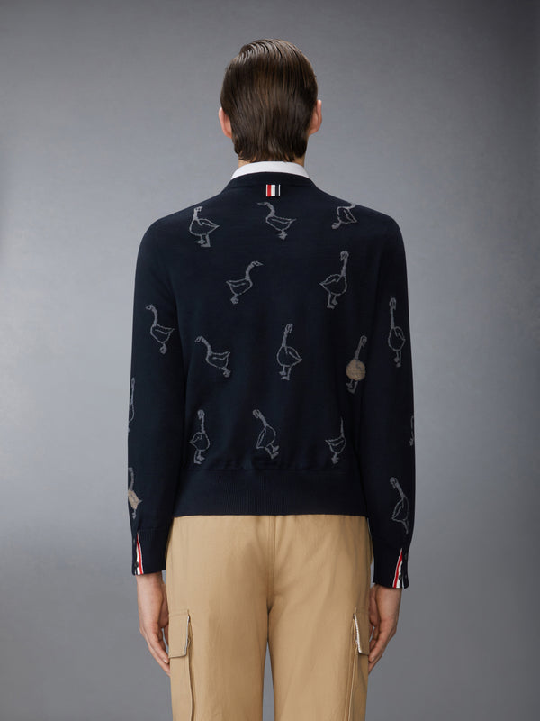 GEESE INTARSIA MERINO WOOL RELAXED FIT PULLOVER - image 2