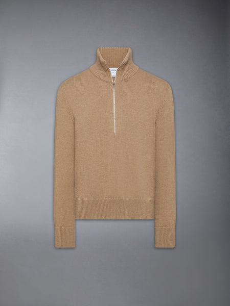 GEESE INTARSIA MERNIO WOOL MOCK NECK PULLOVER