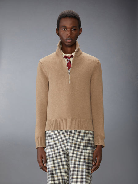 GEESE INTARSIA MERNIO WOOL MOCK NECK PULLOVER