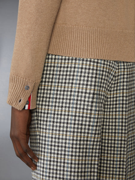 GEESE INTARSIA MERNIO WOOL MOCK NECK PULLOVER