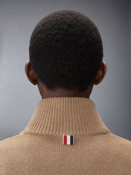 GEESE INTARSIA MERNIO WOOL MOCK NECK PULLOVER