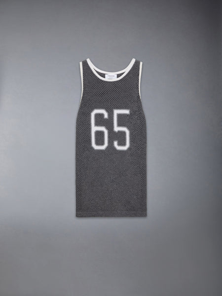 INTARSIA CASHMERE MESH BASKETBALL JERSEY