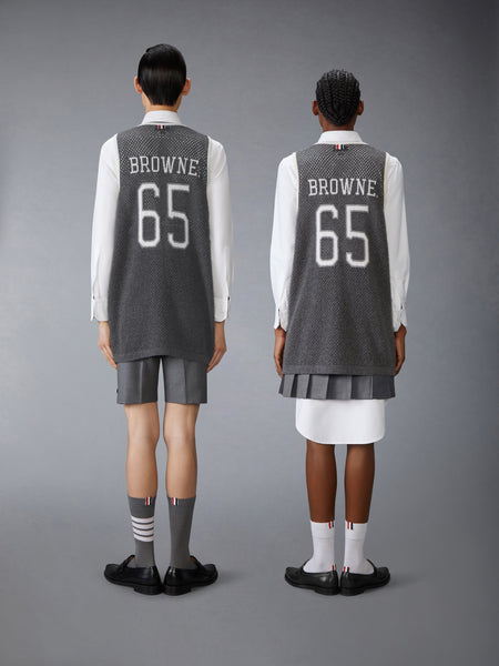 INTARSIA CASHMERE MESH BASKETBALL JERSEY