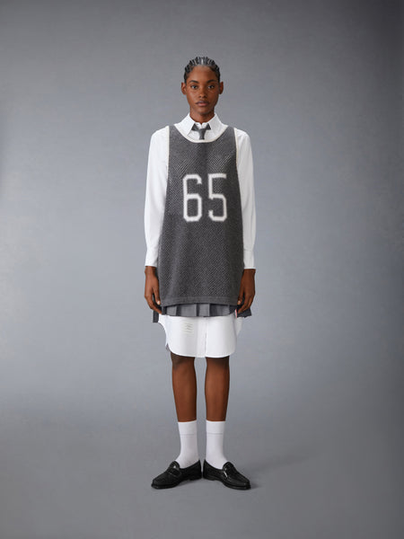 INTARSIA CASHMERE MESH BASKETBALL JERSEY
