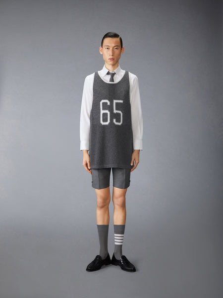INTARSIA CASHMERE MESH BASKETBALL JERSEY