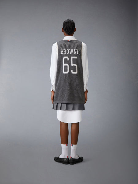 INTARSIA CASHMERE MESH BASKETBALL JERSEY