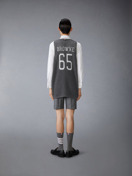 INTARSIA CASHMERE MESH BASKETBALL JERSEY