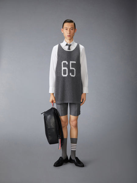 INTARSIA CASHMERE MESH BASKETBALL JERSEY