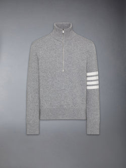 MERINO WOOL 4-BAR FUNNEL NECK PULLOVER