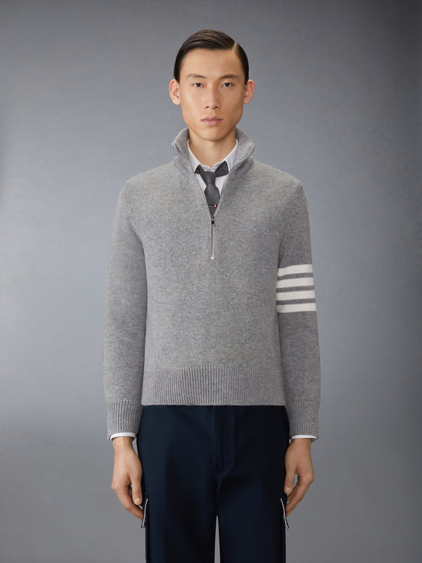 MERINO WOOL 4-BAR FUNNEL NECK PULLOVER - image 1
