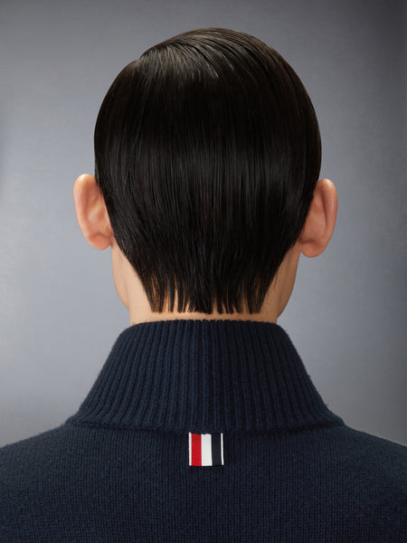 MERINO WOOL 4-BAR FUNNEL NECK PULLOVER