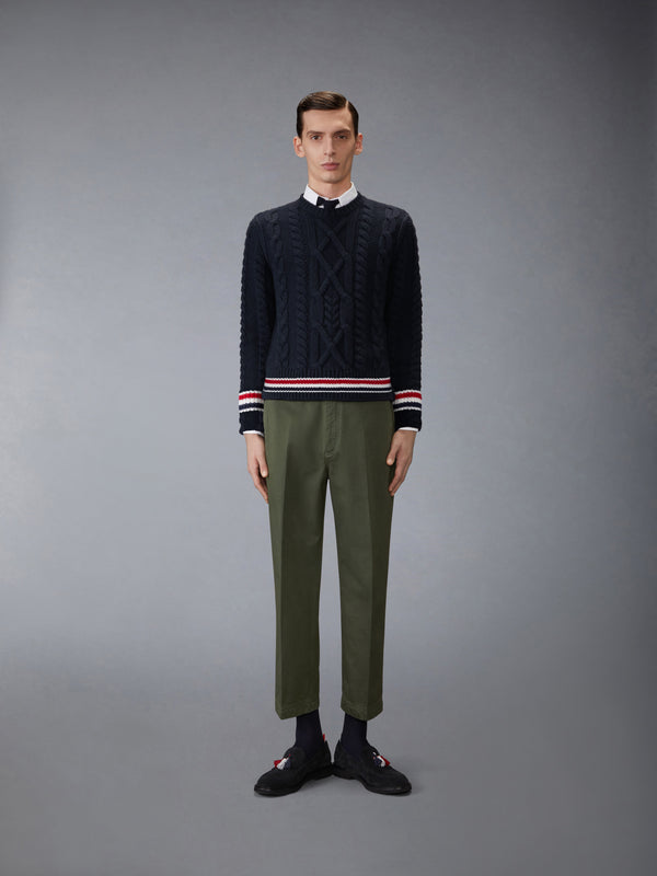 ARAN CABLE STITCH MERINO WOOL PULLOVER - image 3
