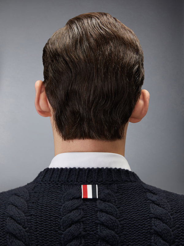 ARAN CABLE STITCH MERINO WOOL PULLOVER - image 5